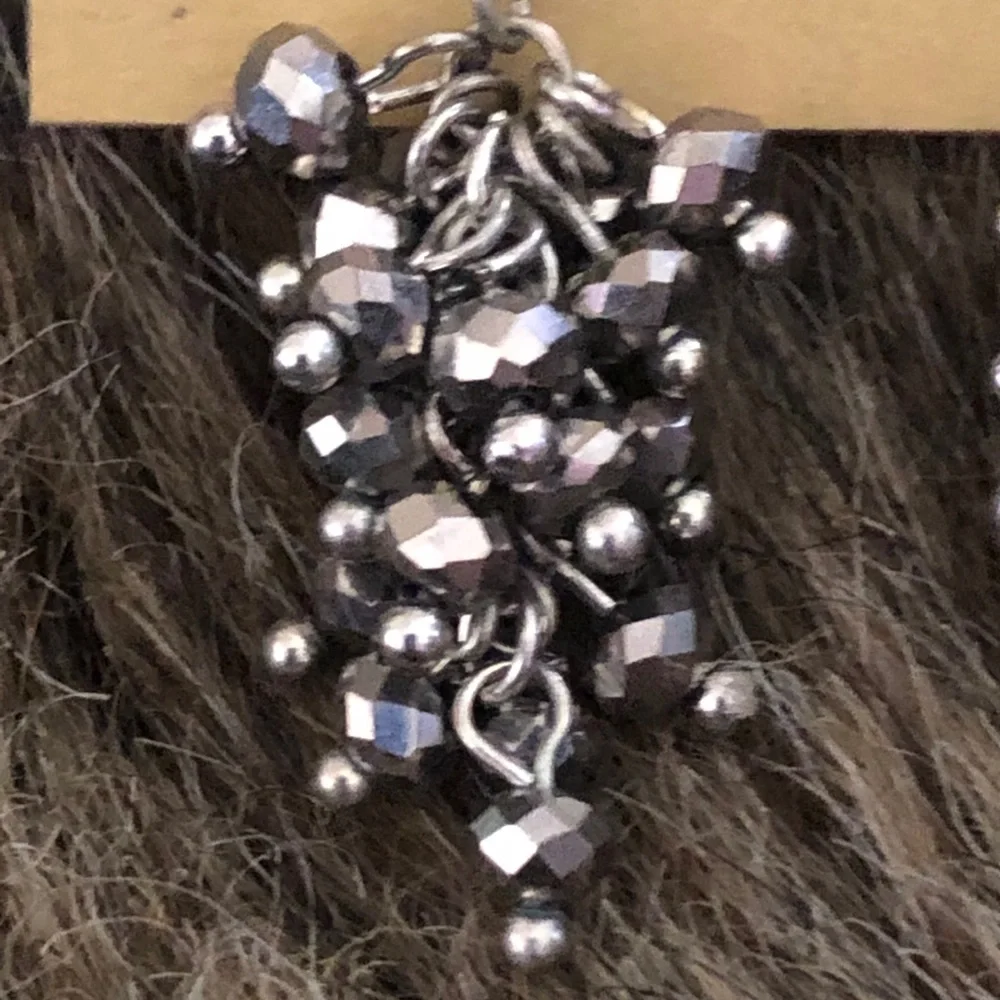 Chrome tone set of 3 pierced earrings